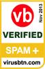 <span style='font-size:21px; font-weight:400; color:#000'>GFI MailEssentials wins November VBSpam+ Award</span><br/><br/>
GFI MailEssentials wins a VBSpam+ award. VBSpam certification is awarded to products that exceed a predefined threshold based on a combination of criteria relating to the products' spam catch rate and false positive rate.<br/><br/>
<span style='font-size:14px;'>Virus Bulletin, November 2013</span> GFI MailEssentials wins November VBSpam+ Award